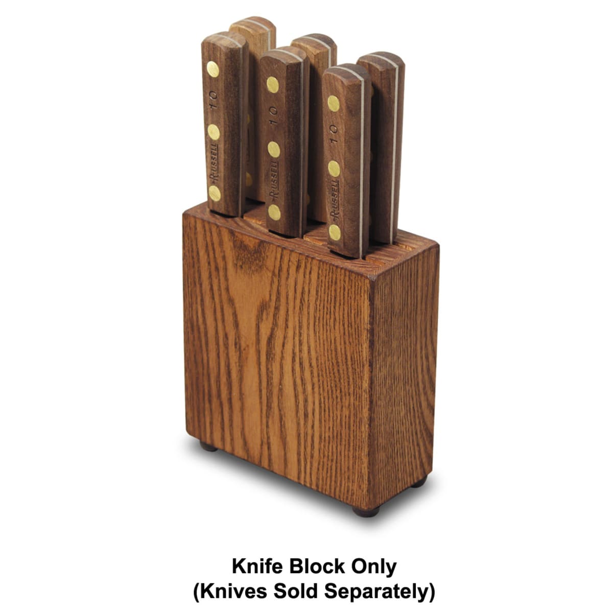 Dexter Russell #6 Traditional™ 6-Slot Wood Steak Knife Block