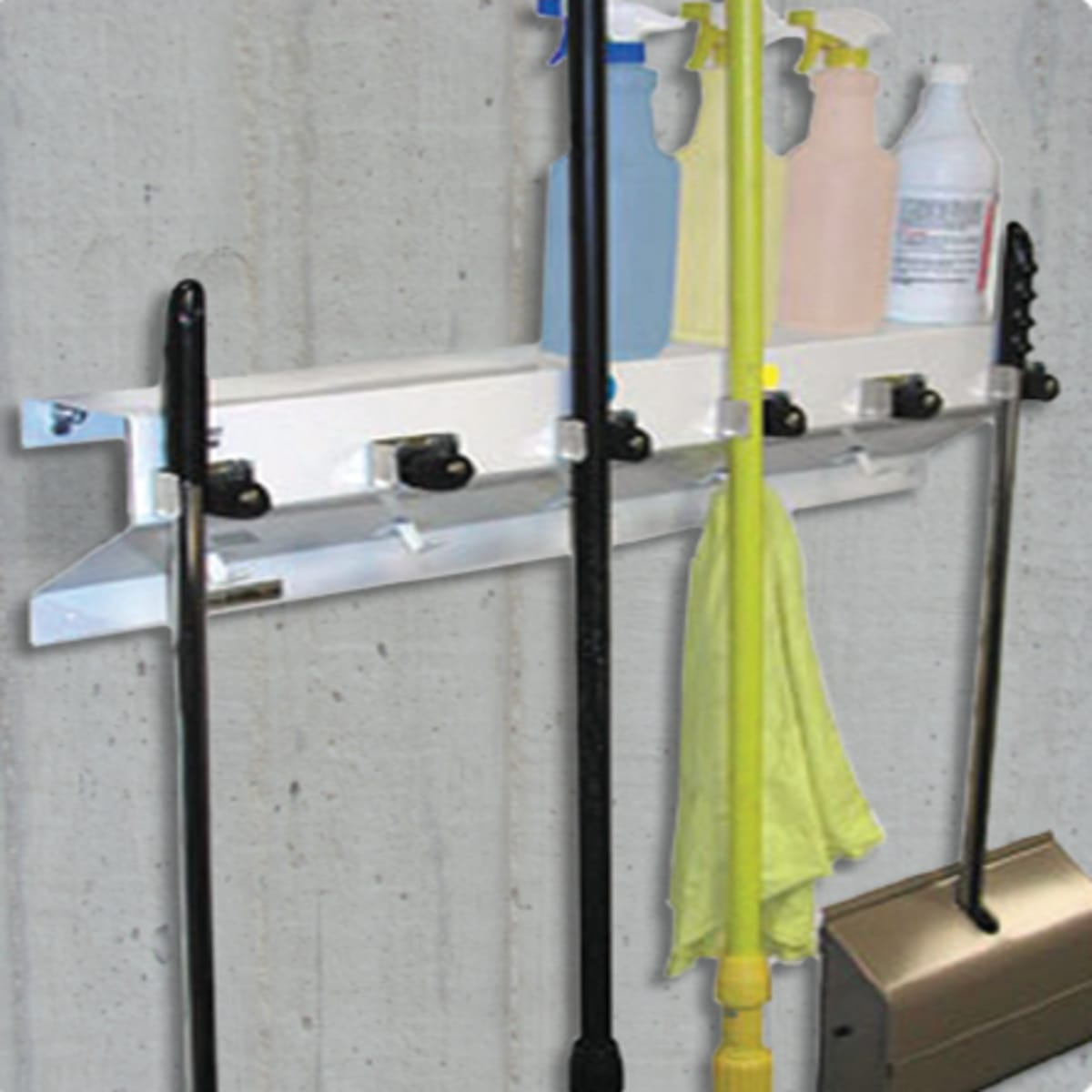 Broom Bar™ - Broom Holder with Hooks – Wrap-It Storage