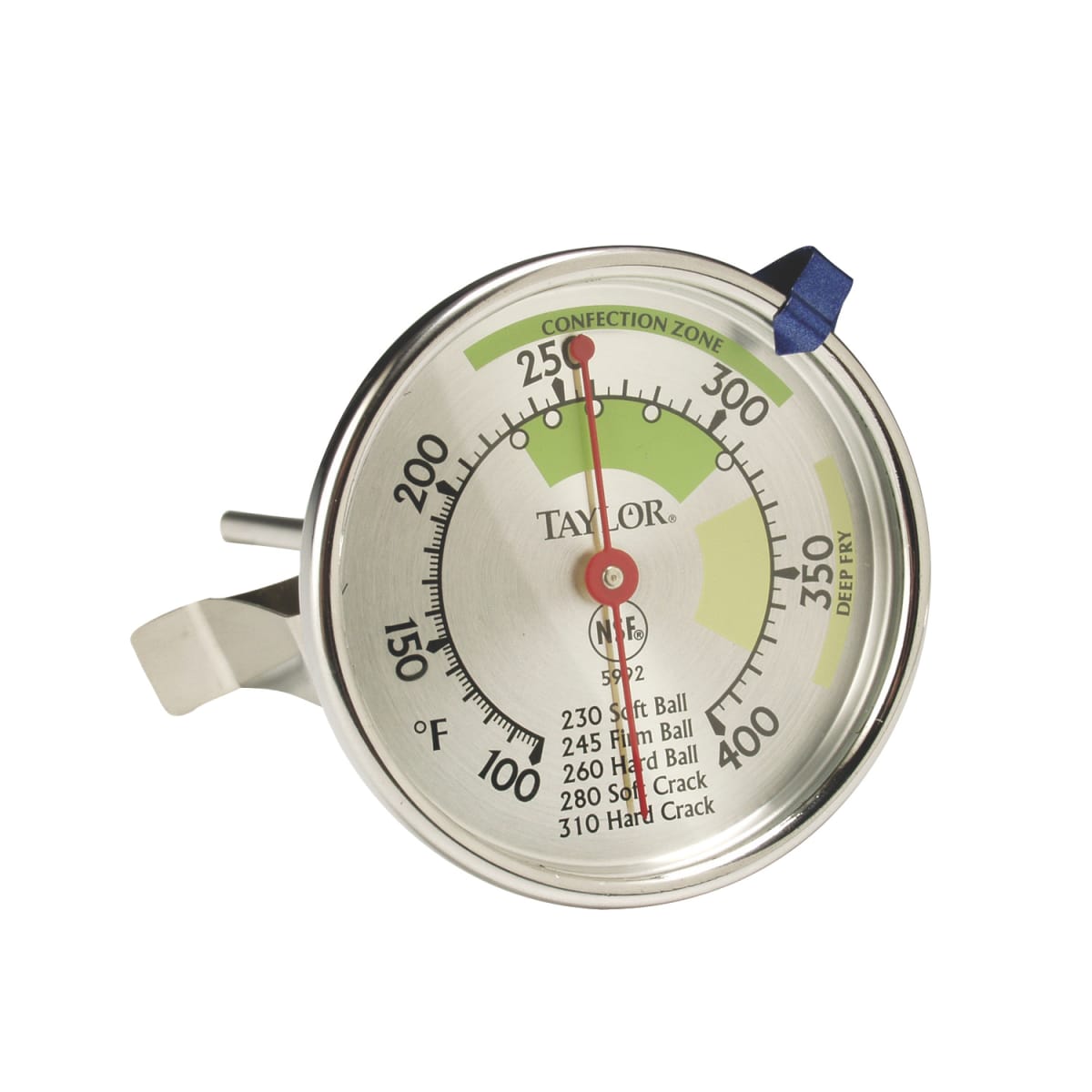 Taylor Candy and Deep Fry Dial Thermometer with Adjustable Pan Clip  Stainless Steel