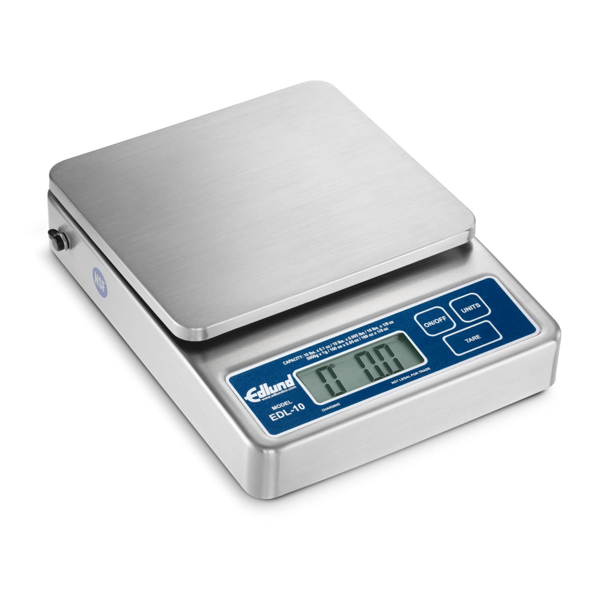 Edlund EDL-10 Rechargeable 10 lb. Digital Portion Control Scale with 6 x 6  3/4