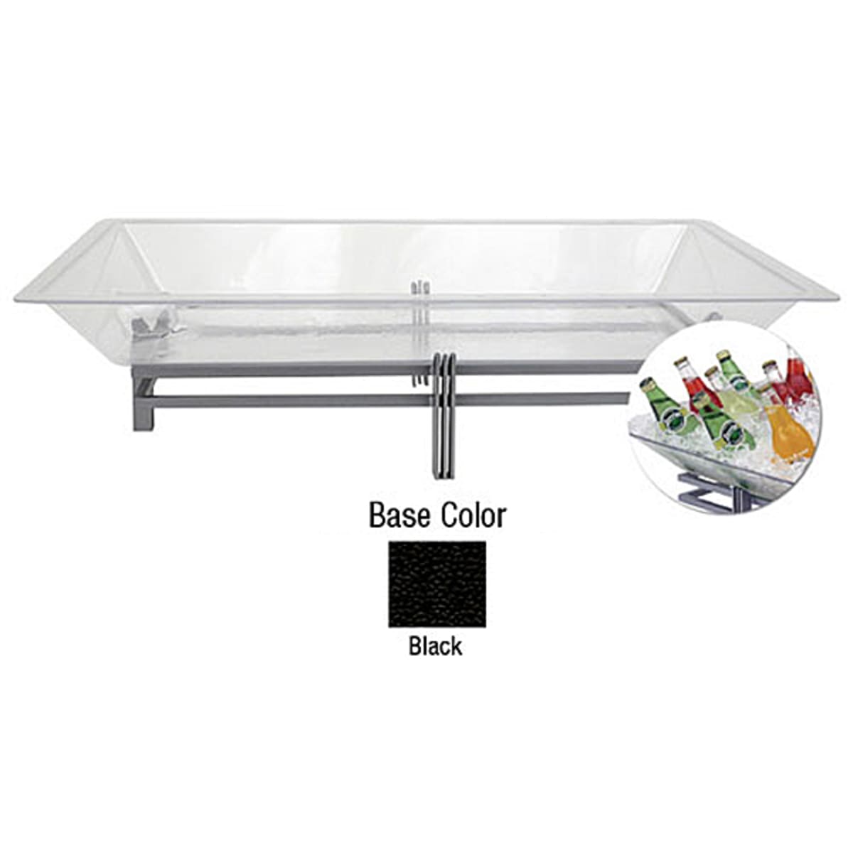 Buffet Enhancements Ice Display Tray, Acrylic Tray With Drain