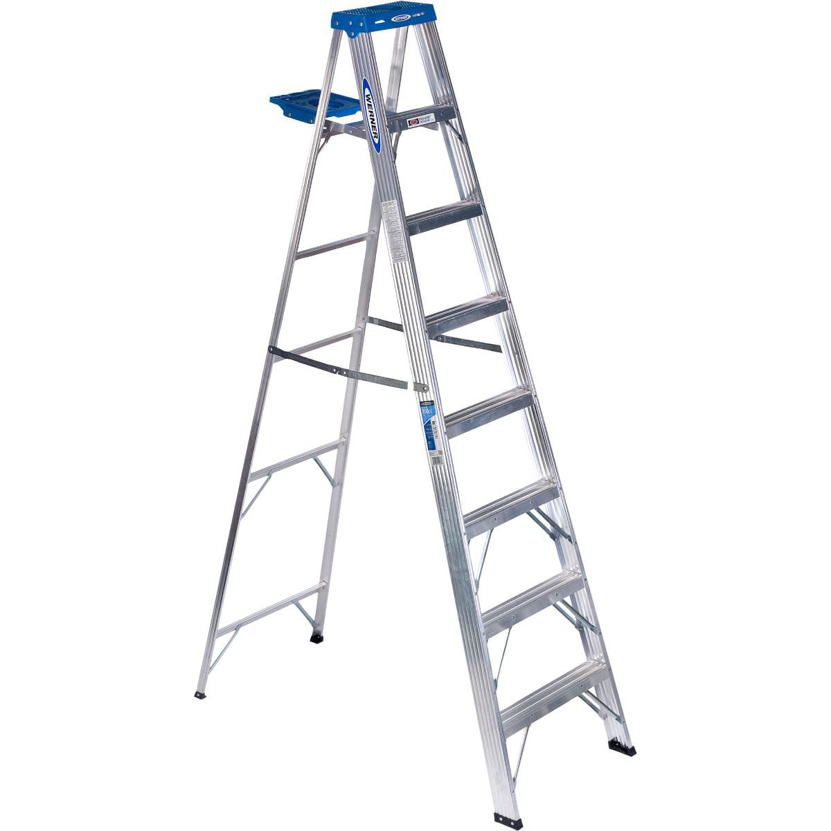 Werner 368 Aluminum 250 Lb.8 Ft. Step Ladder Omega