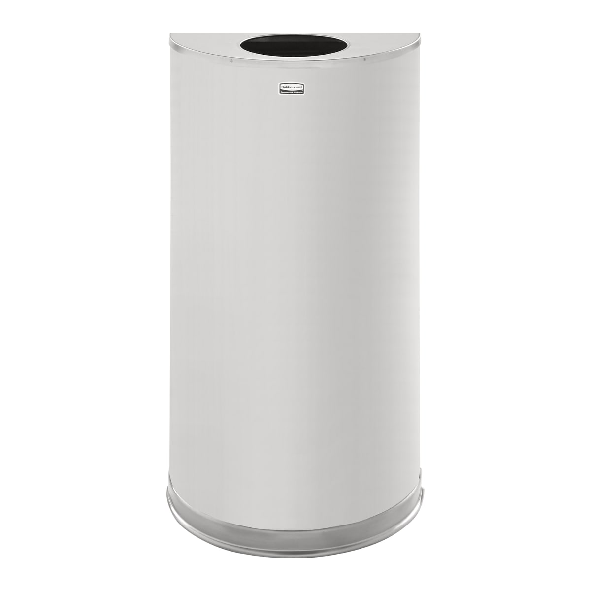 Rubbermaid Commercial Half Round Steel Flat Top Waste Receptacle 9