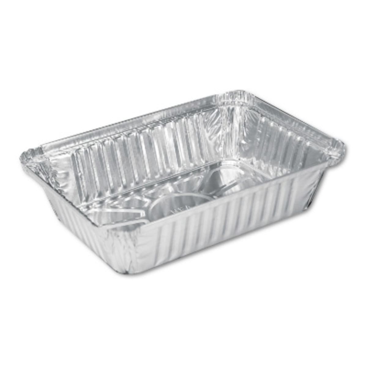 Choice 4 lb. Oblong Foil Take Out Container - 250/Case