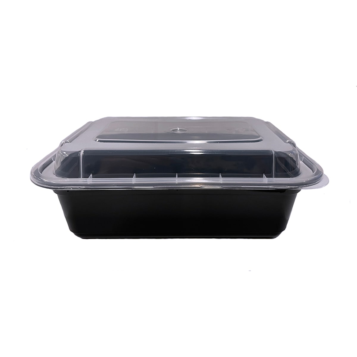 12 oz Black Microwavable Container with Clear Lid 150/cs