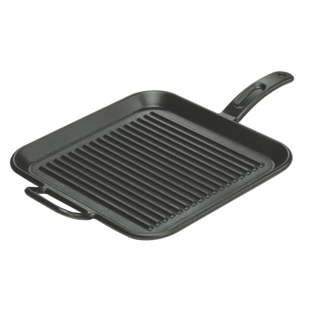 Lodge 12? Square Seasoned Cast Iron Griddle, P12SGR3, with assist