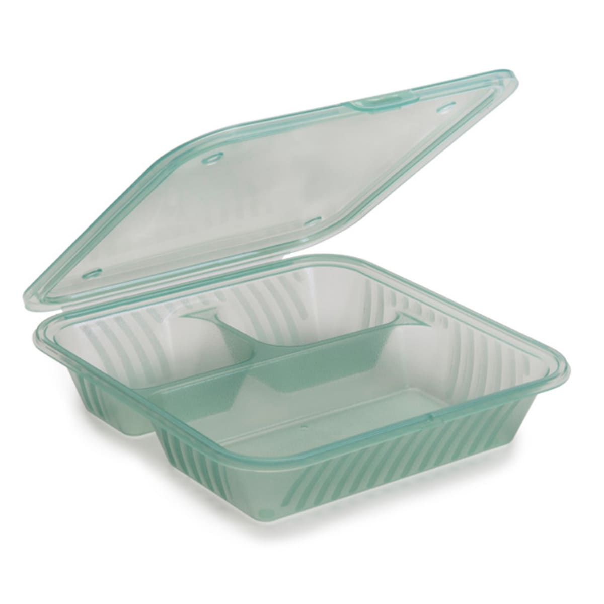 G.E.T. EC-12-1-JA Eco-Takeouts Jade 3-Compartment Container - Dozen