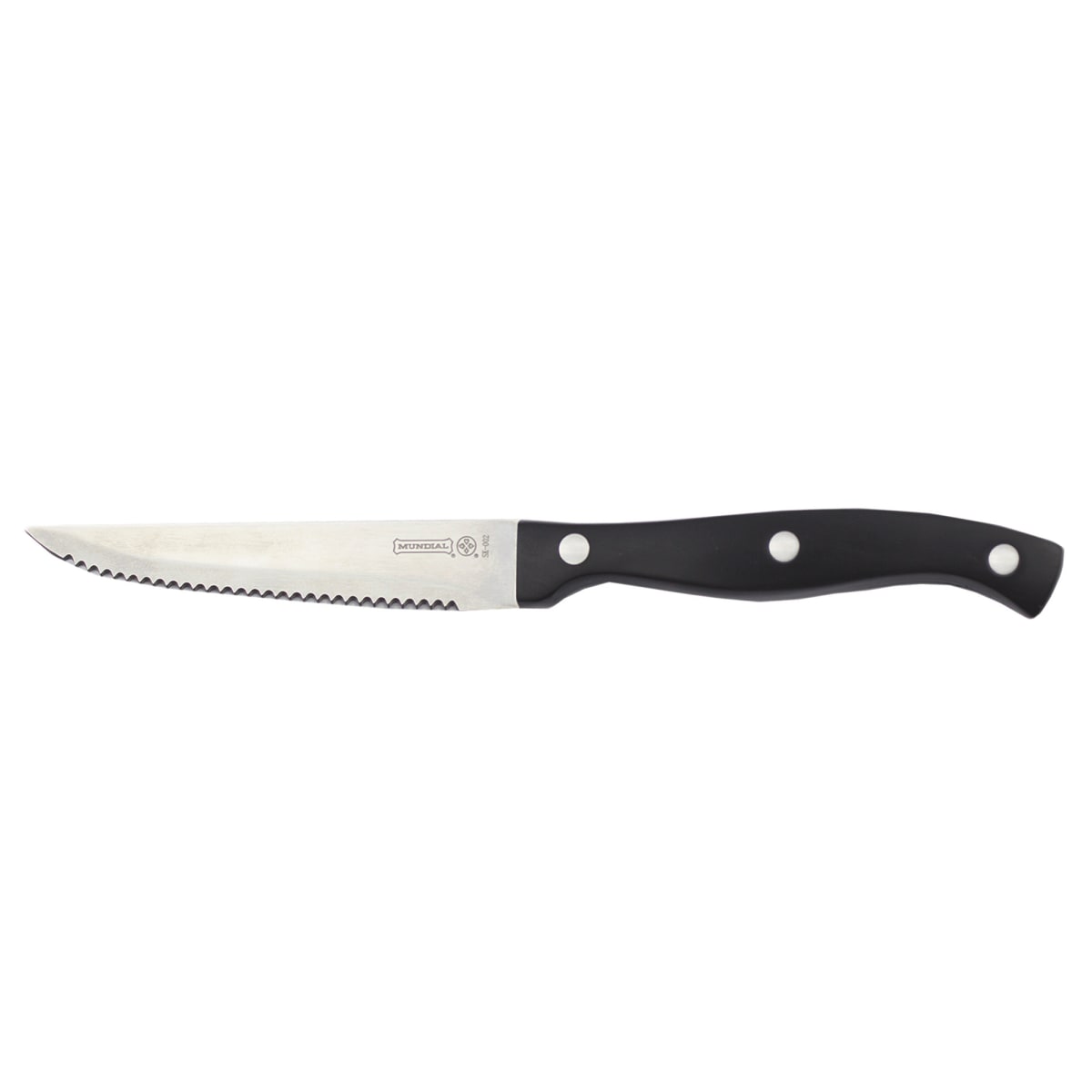 Mundial 4.25 Serrated Steak Knife, Black Zytel Handles - KnifeCenter -  SK-002
