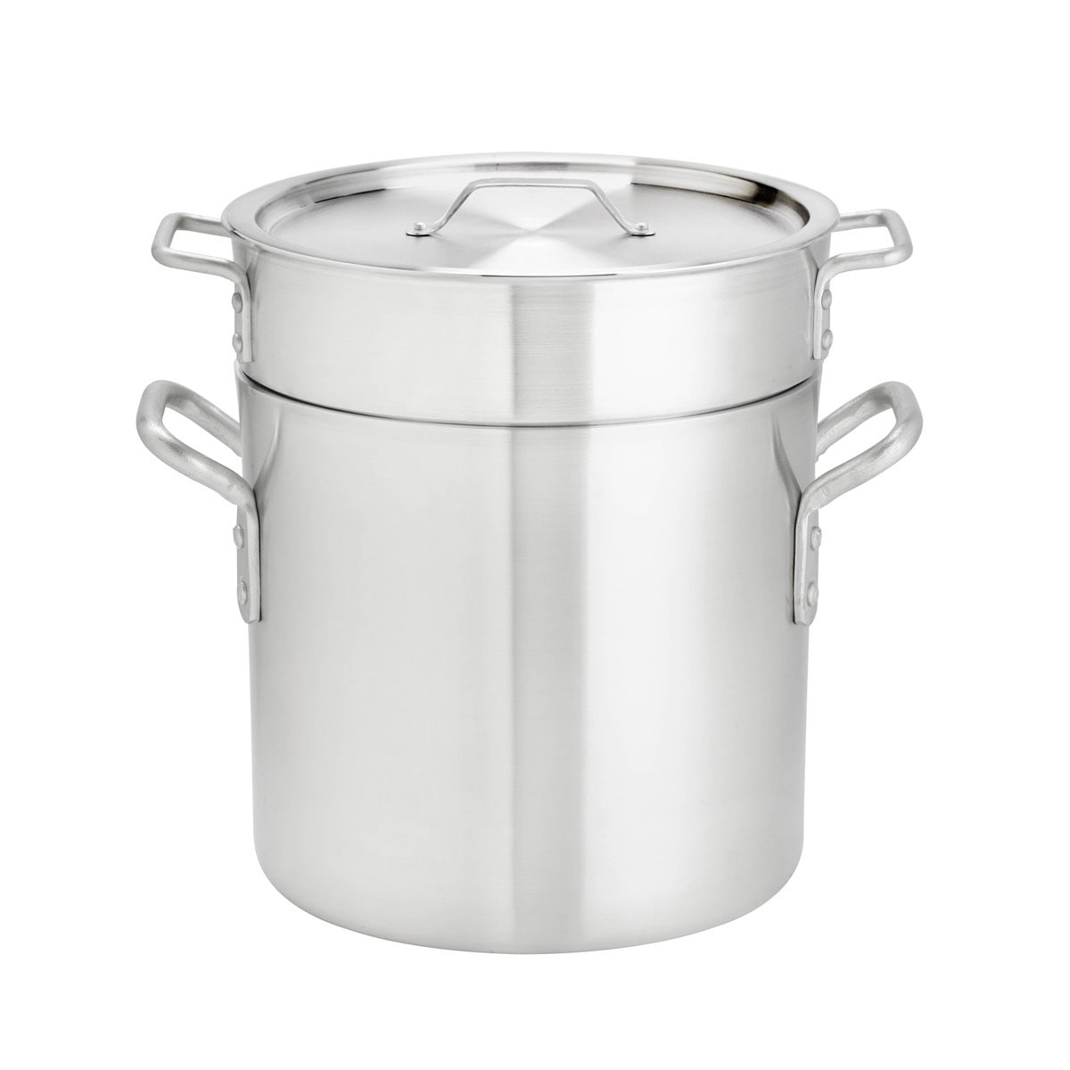 8 quart aluminum double boiler 3 piece set - new