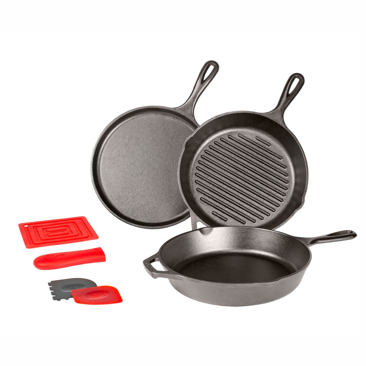 Lodge Manufacturing L6SPA41 Essentials 6-Piece Cast Iron Pan Set