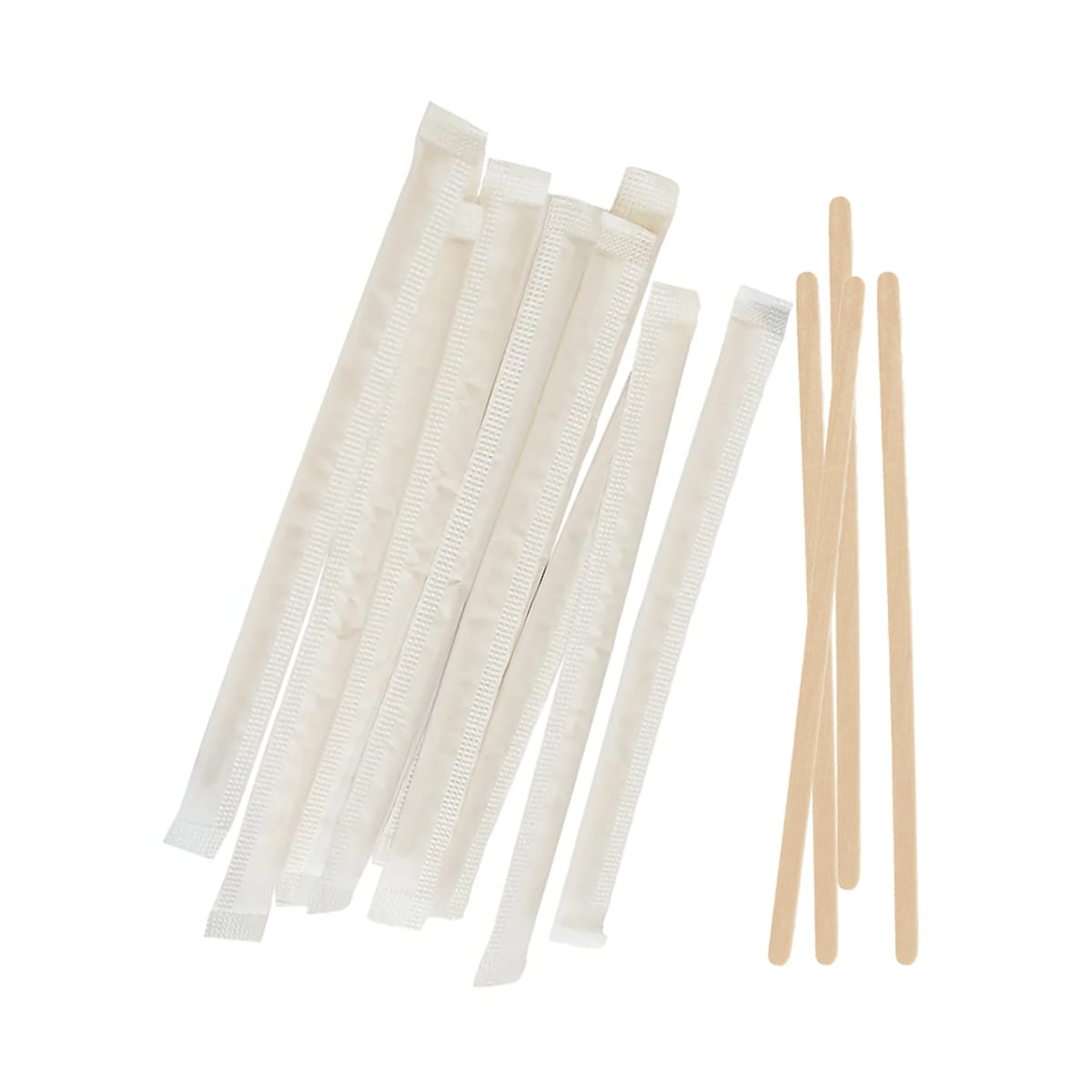 Disposable Wood Coffee Sticks Wooden Stirrer with Paper Wrapped