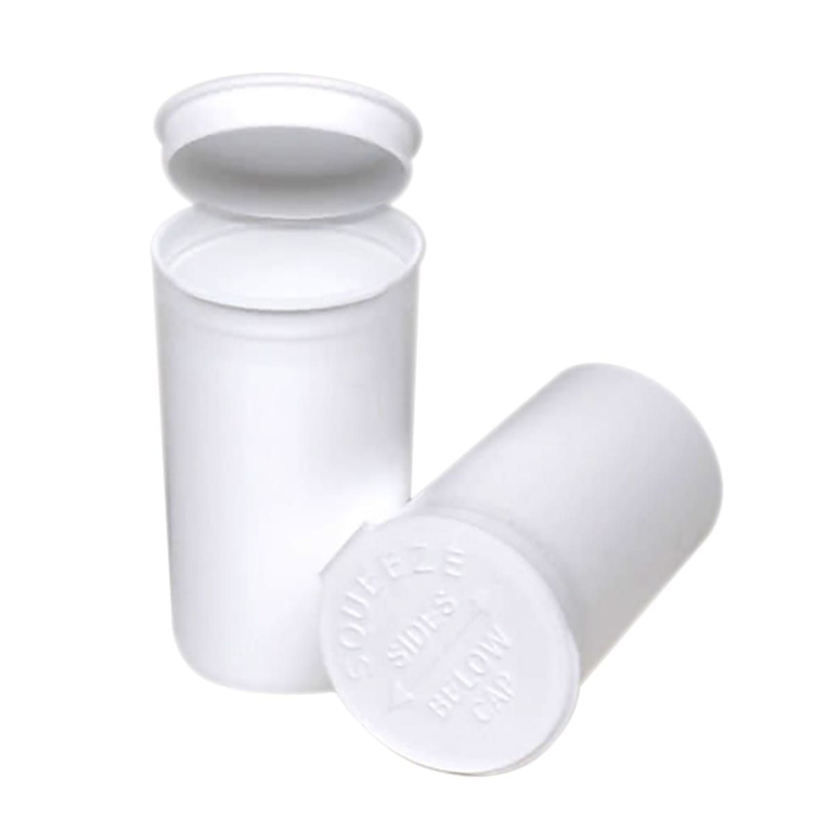 13 Dram White Opaque Plastic Pop Top Container, 315/cs