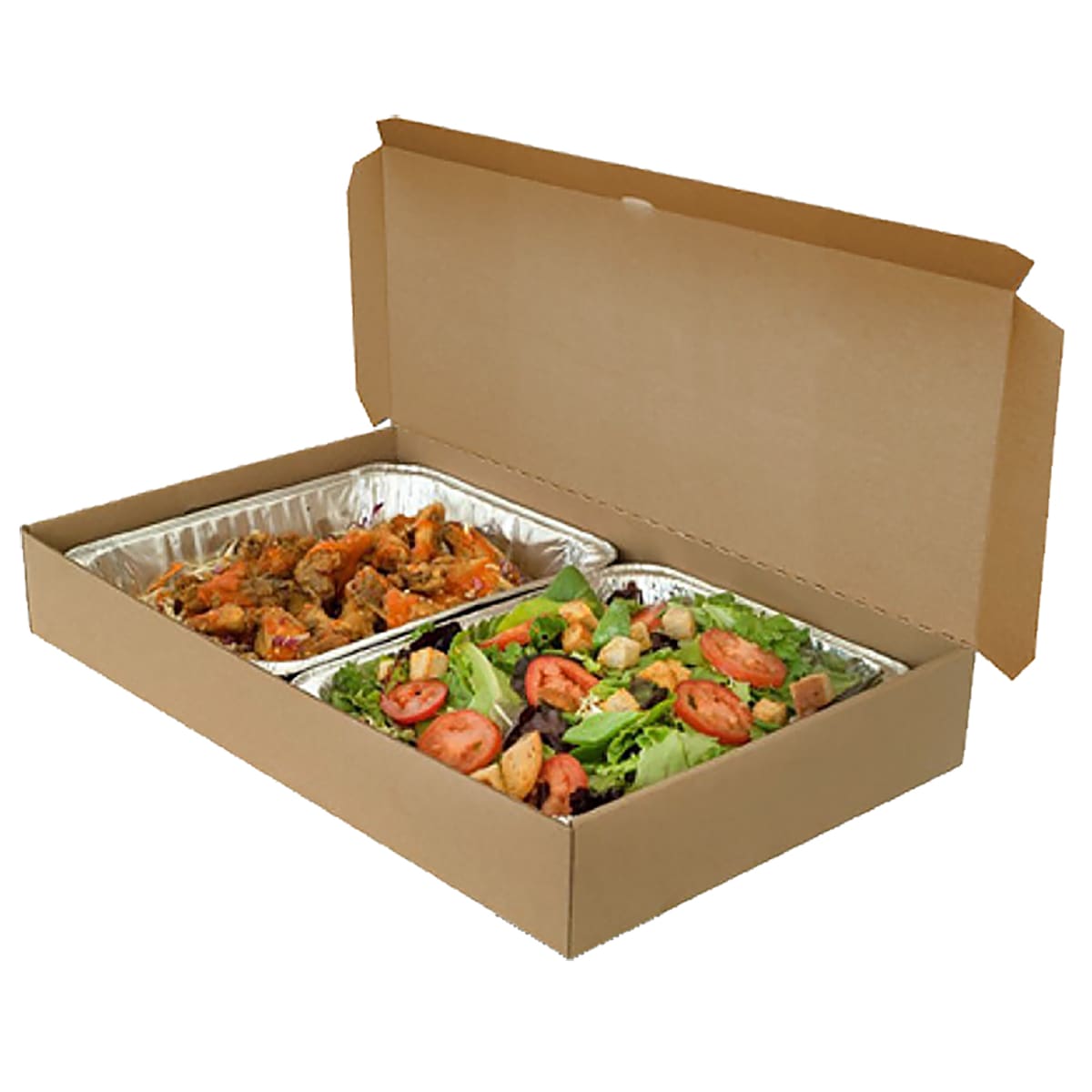 Darling Food Service E Flute 11 x 13 x 3.25 Catering Box - 25 / CS