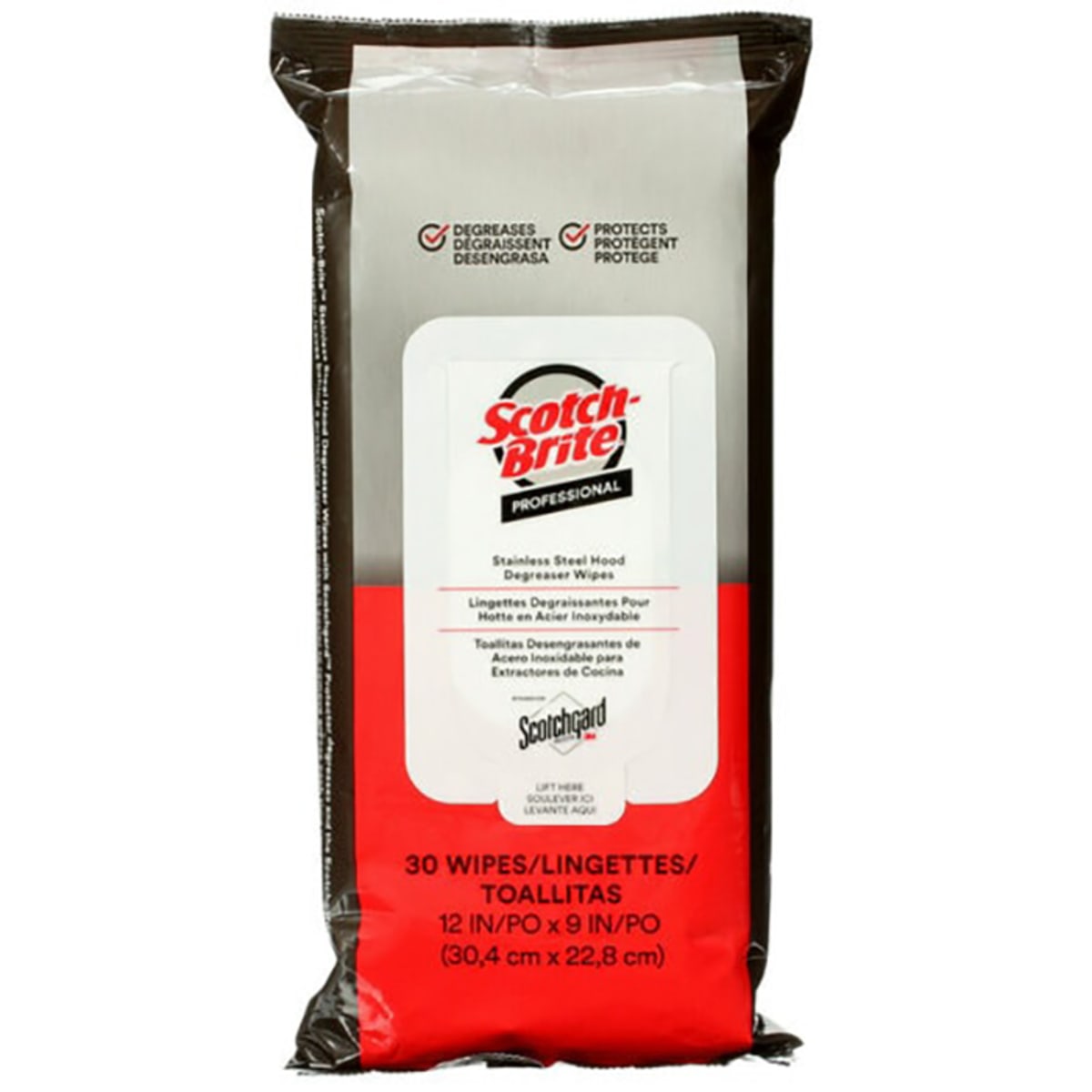 3M 7100233381 S/S Hood Degreaser Wipes w/ Scotchgard™ - 180 / CS