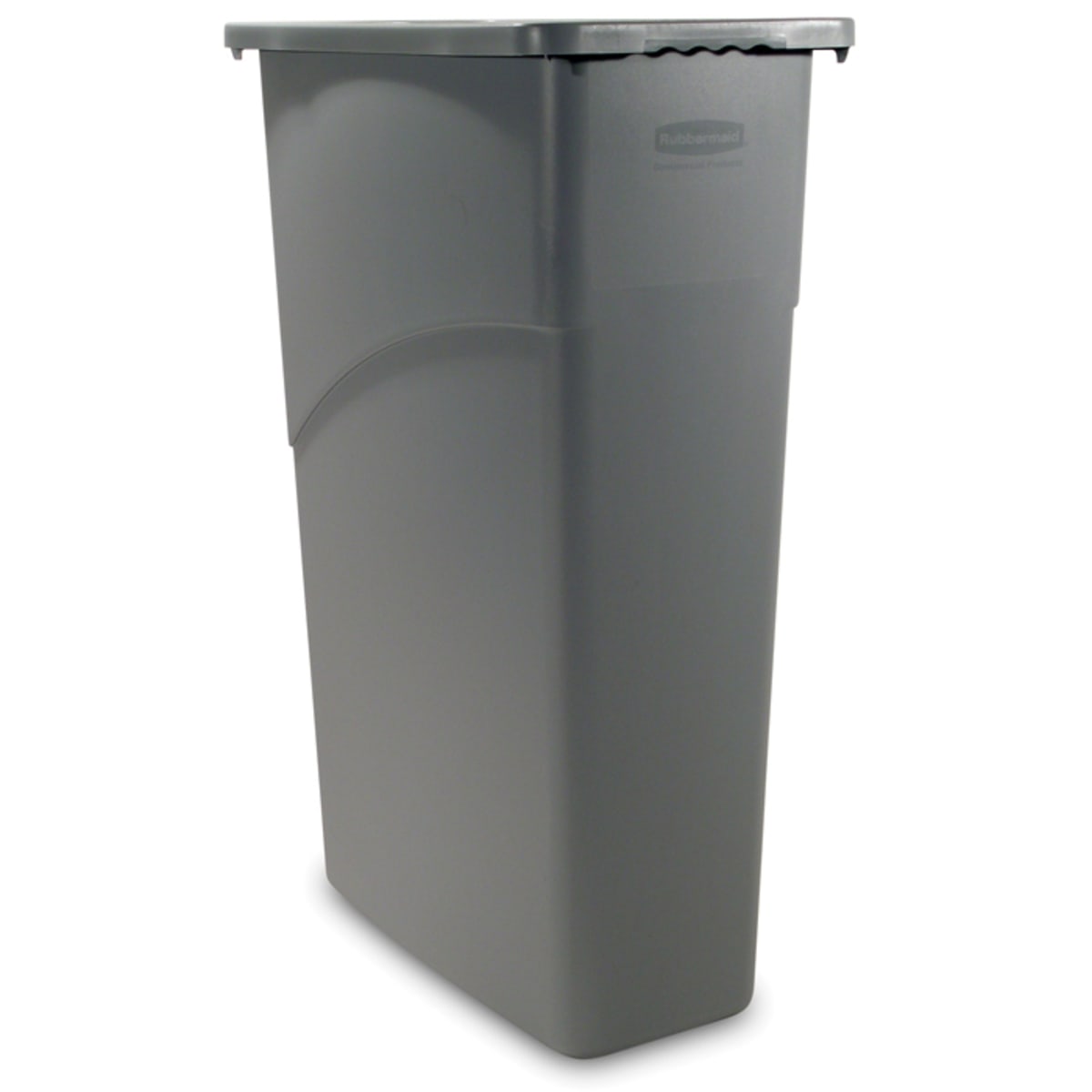 Rubbermaid FG354060GRAY 92 Qt. / 23 Gallon Slim Jim Gray Rectangular Trash  Can