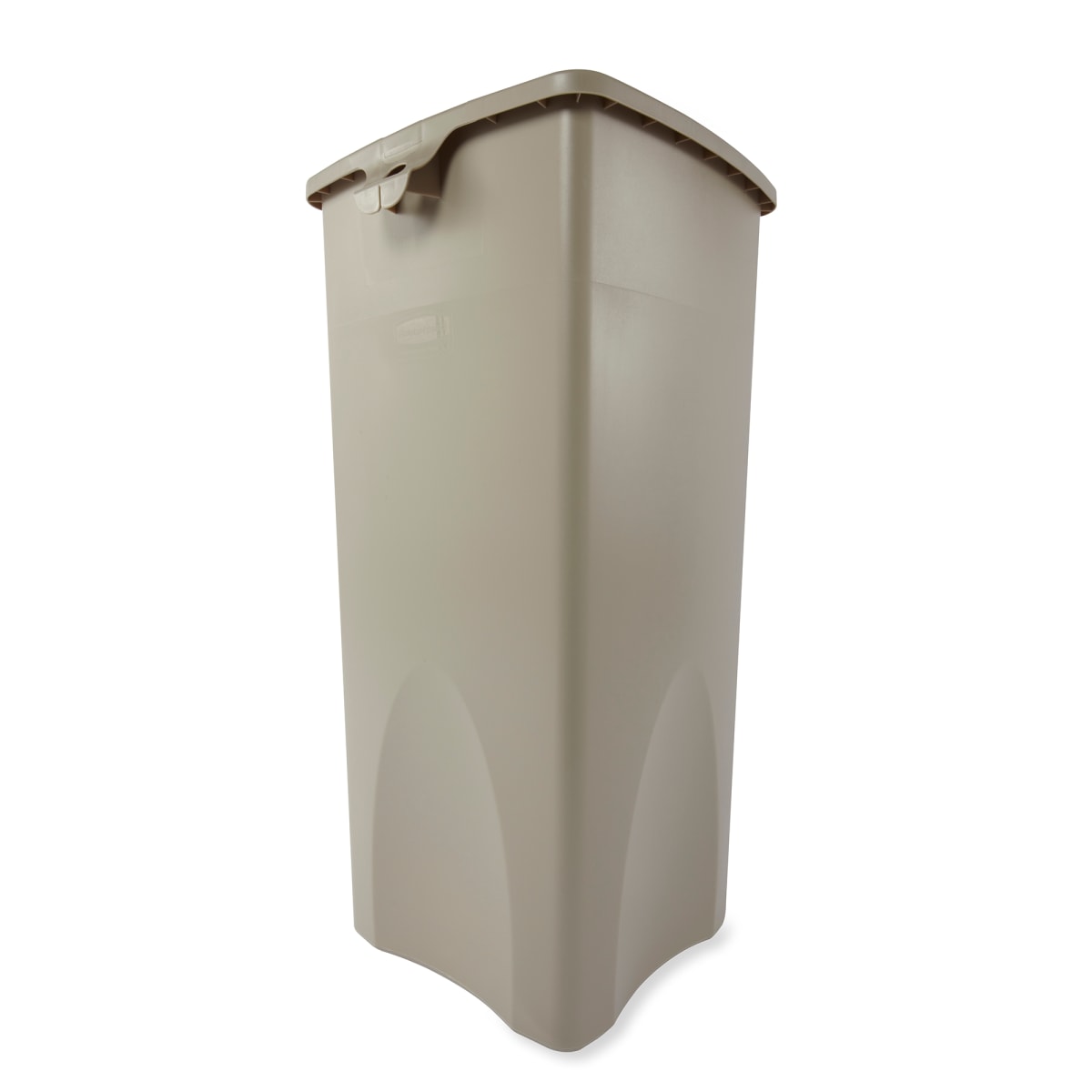 Rubbermaid FG352000BEIG Untouchable 21 Gallon Beige Half Round Trash Can