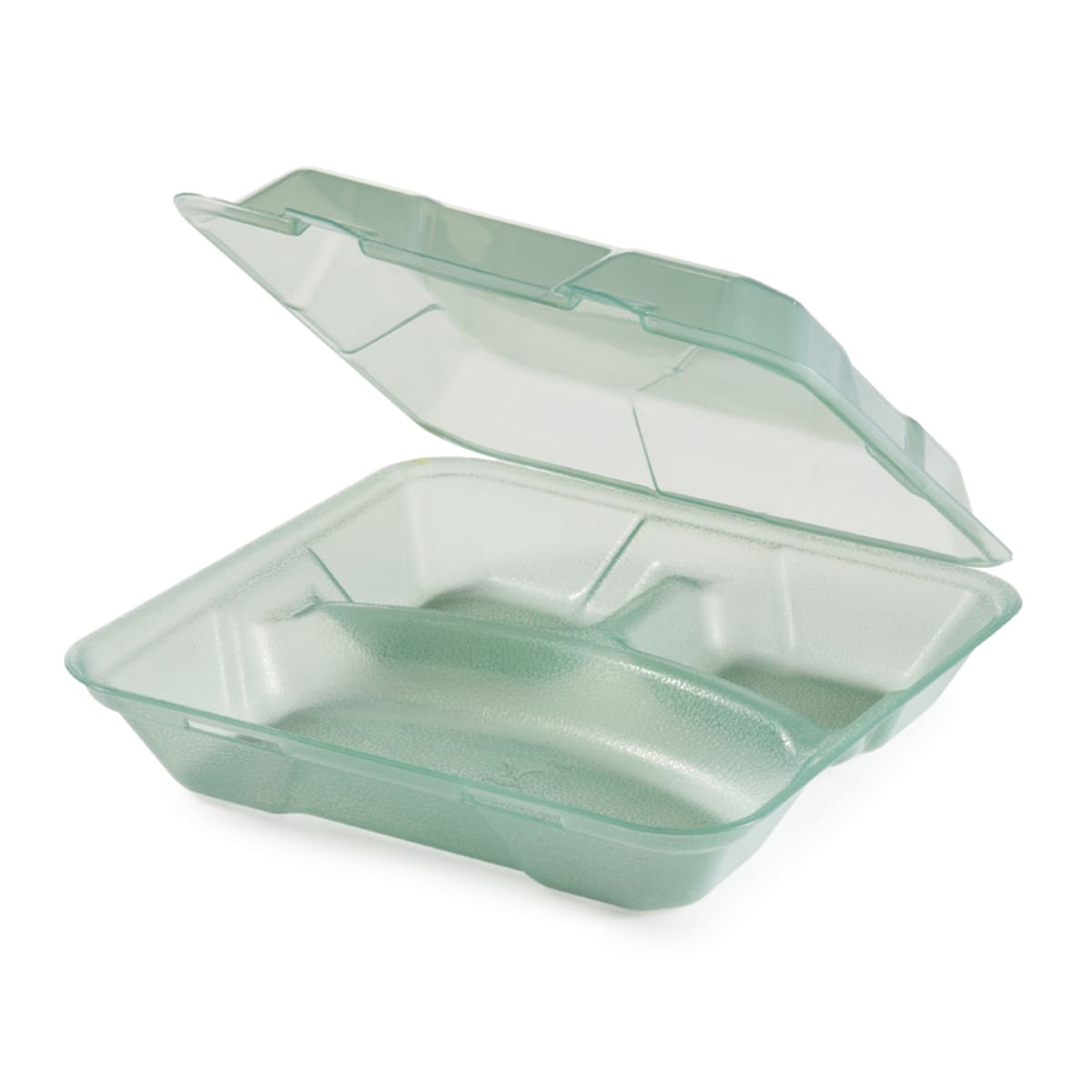 G.E.T. EC-16-JA Eco-Takeouts 3-Compartment Carryout Container - Dozen, Green