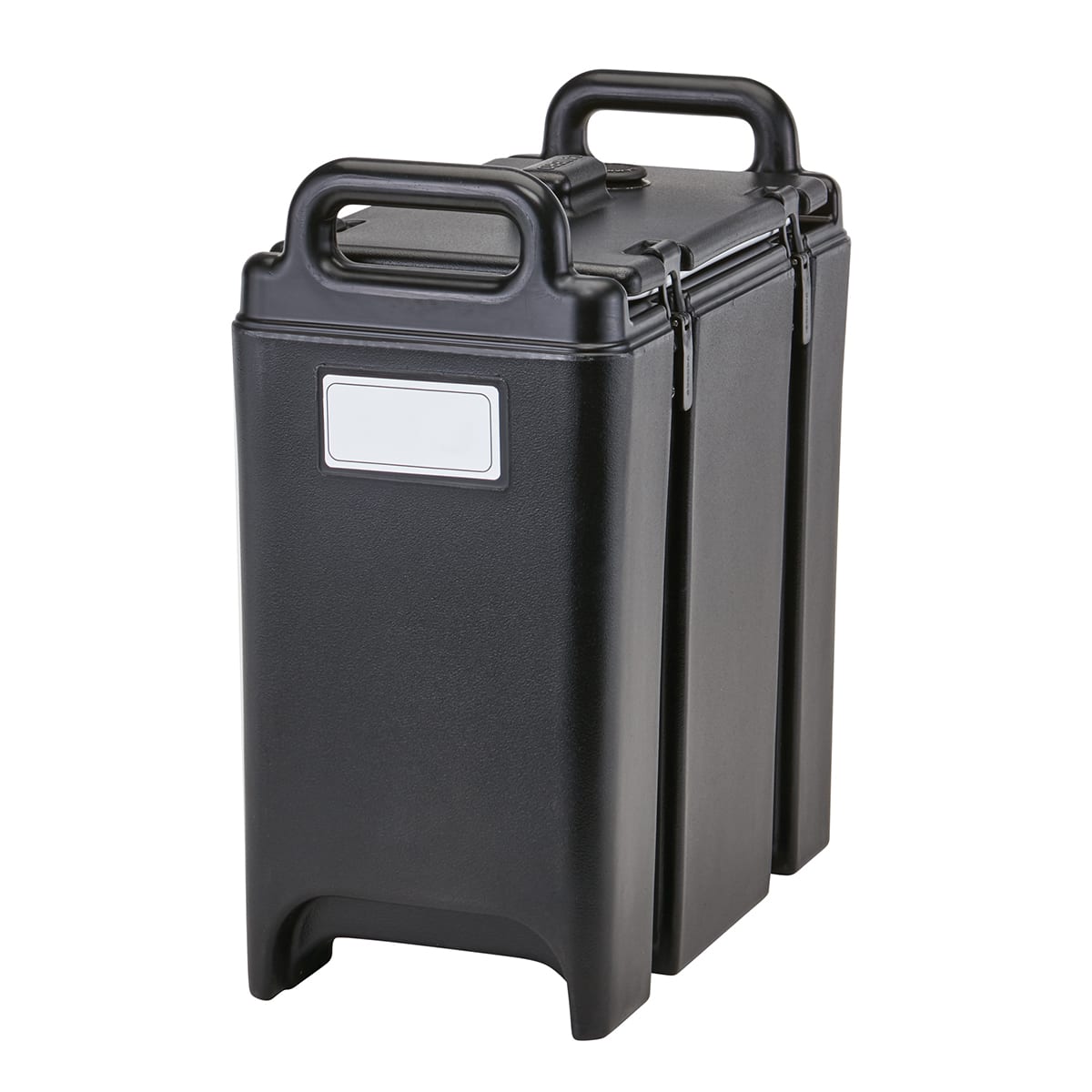 Cambro 350LCD110 Camtainer 3.375 Gallon Black Insulated Soup Carrier