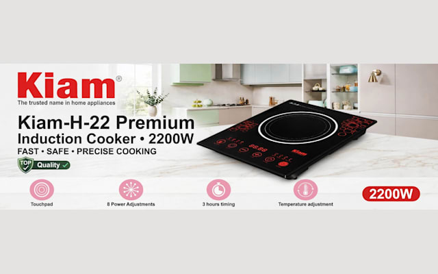 Cooking with the Kiam Induction Cooker Kiam-H-22 2200W Premium at Home