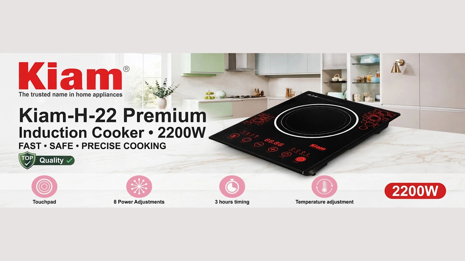 Cooking with the Kiam Induction Cooker Kiam-H-22 2200W Premium at Home