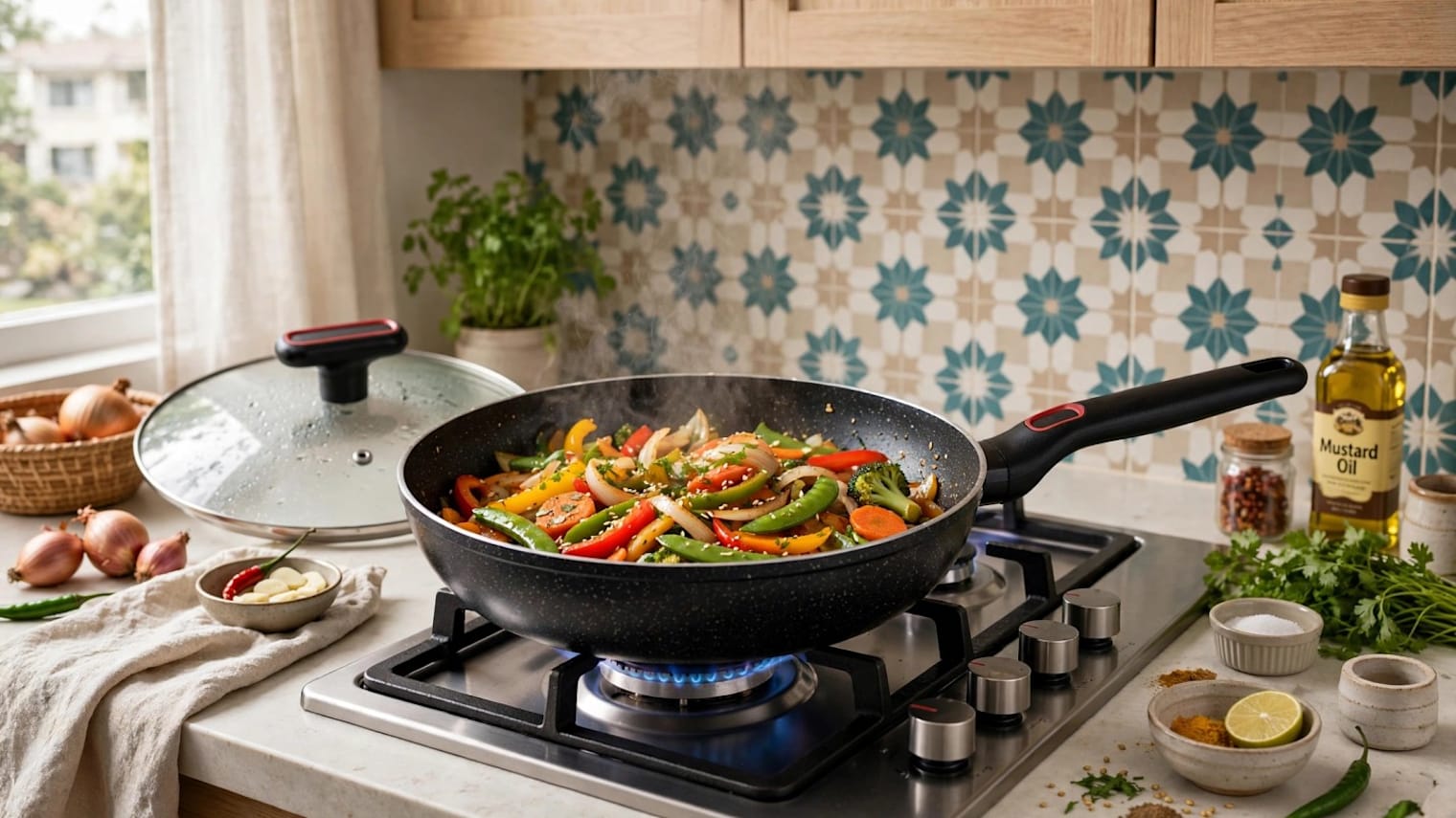 Getting Started with the Kiam Essentials Diecast Frypan GL 24cm 1.4L with Glass Lid in Your Kitchen