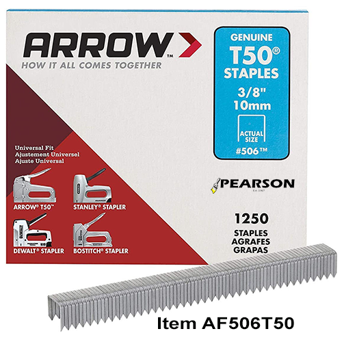 506 T-50-3/8IN STAPLES 1250/PK