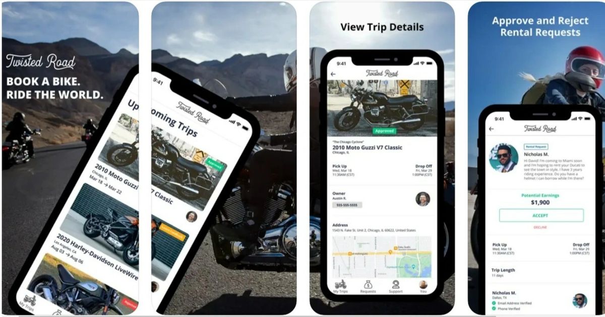 Twisted Road Motorcycle Sharing App: Download Today