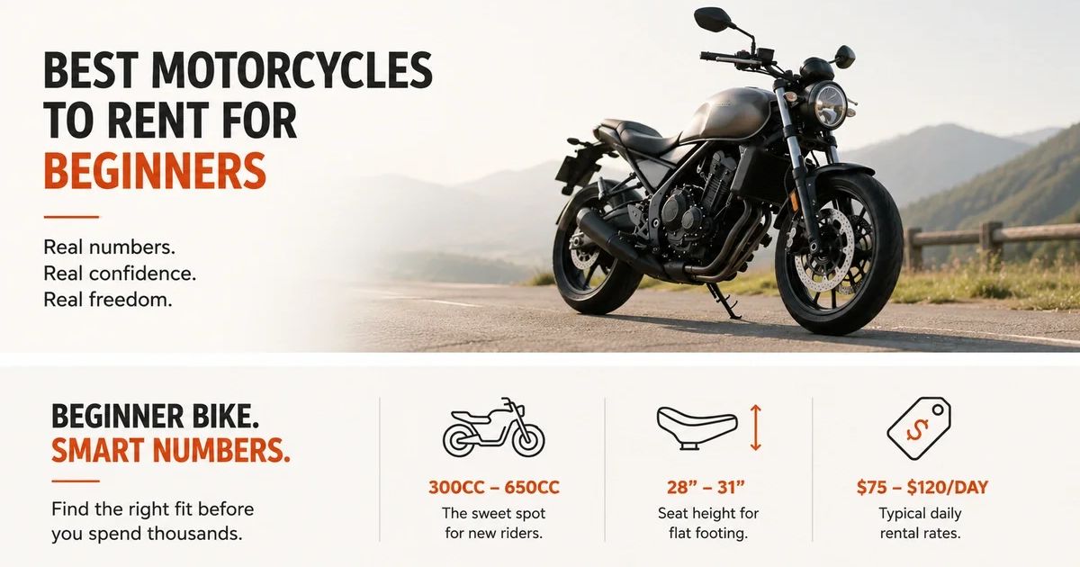 Best Motorcycles to Rent for Beginners: Real Numbers