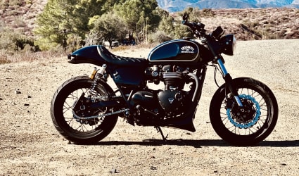 2018 Triumph Bonneville T120 Black motorcycle rental in Huntington Beach, CA