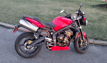2012 Triumph Street Triple R motorcycle rental in Pittsburgh, PA