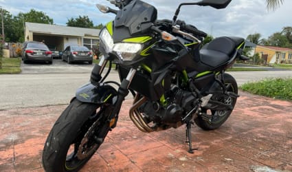 2020 Kawasaki Z650 motorcycle rental in hollywood, FL