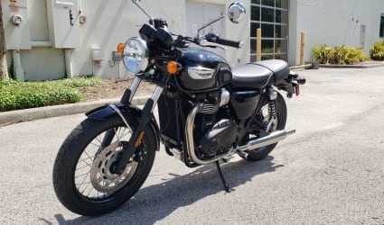 2022 Triumph Bonneville T100 Jet Black motorcycle rental in Orlando, FL