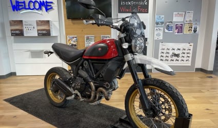 2017 Ducati Scrambler Desert Sled Red Dusk motorcycle rental in Los Angeles, CA