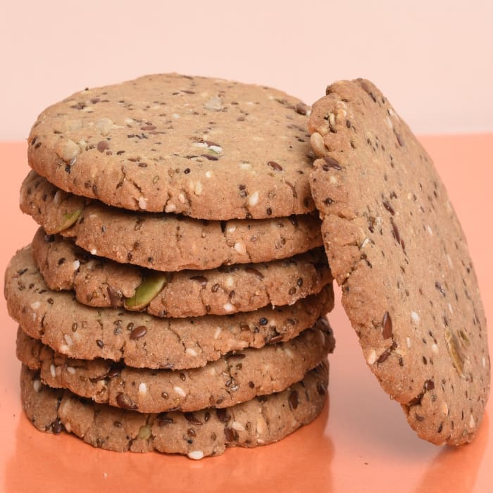 whole wheat multiseed cookies