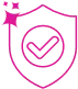 A badge with a smile