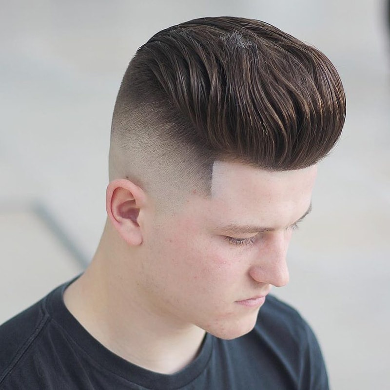 Kiểu tóc Razor Faded Pompadour