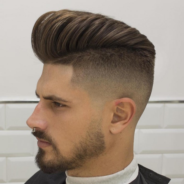 Kiểu tóc Pompadour Fade hiện đại