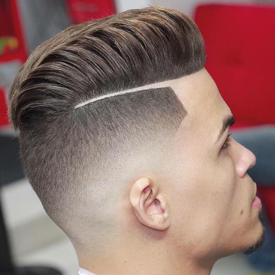 Sự kết hợp giữa High Fade Pomp + Side Part