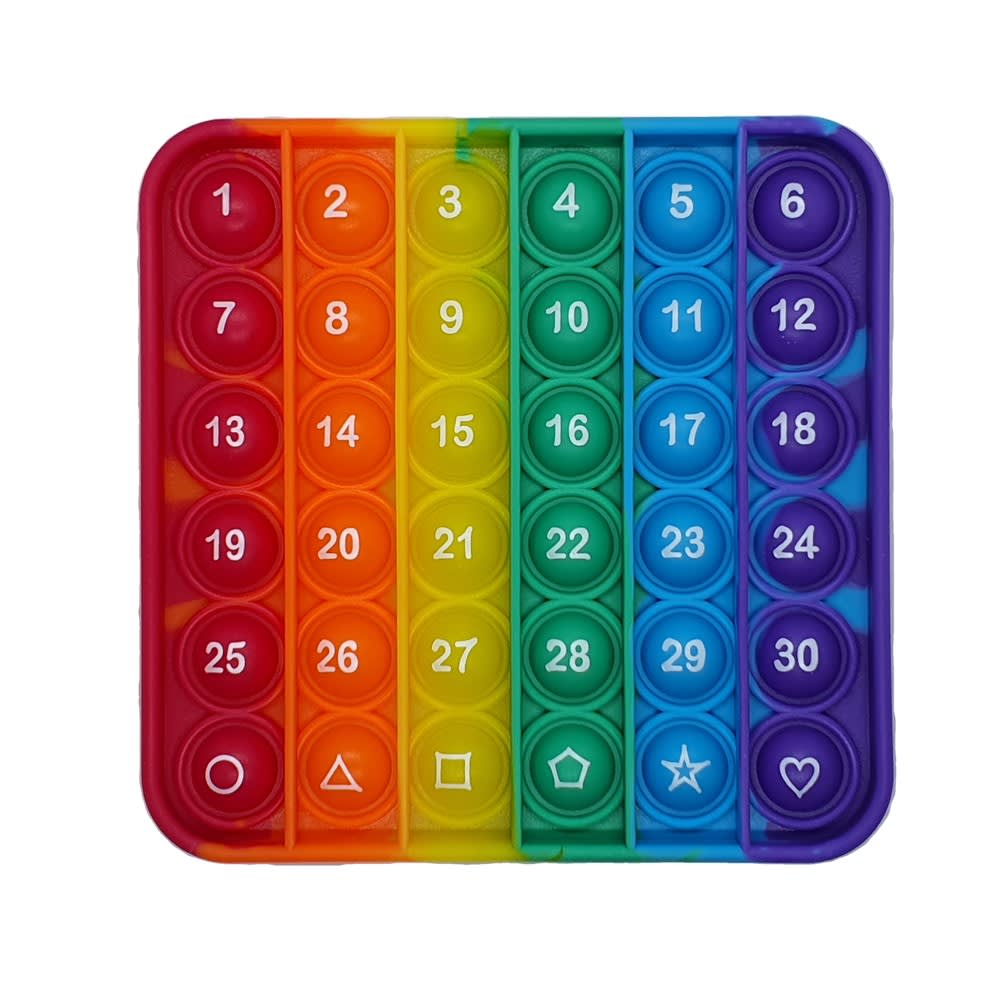Silicone number fidget Pop toys