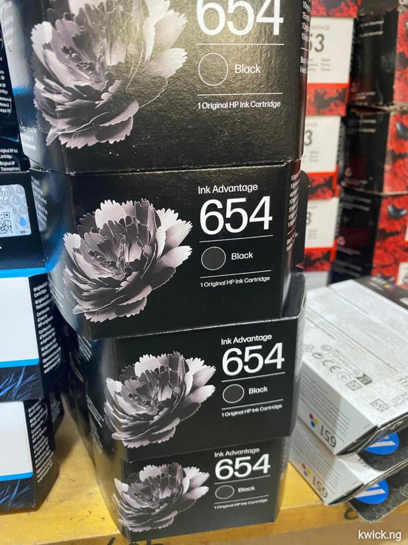 HP 654 BLACK INK CARTRIDGE