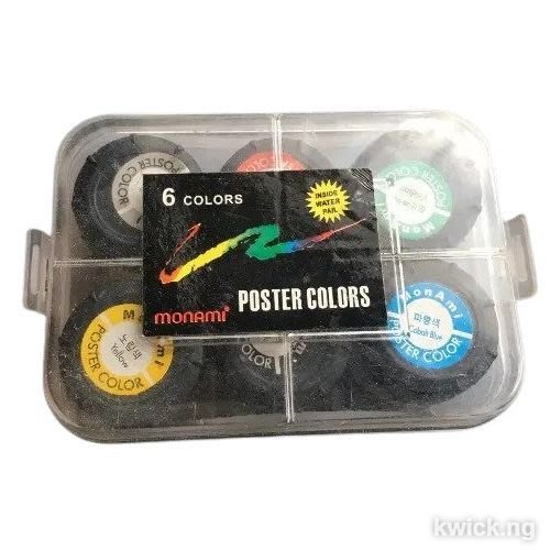Jumia Arts Monami Poster Colour X 6 Colours + Artist Brush