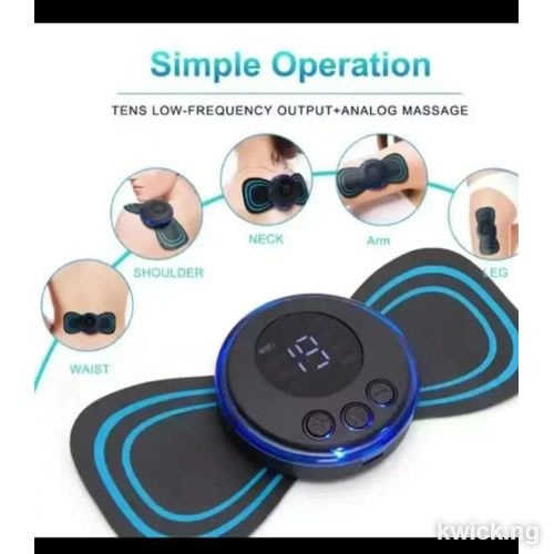 Wireless EMS Massage Pad - Back Massagers Electric Massagers Rechargeable Mini Massager for Neck Shoulder Back pain relief-1 Main with 3 Pads