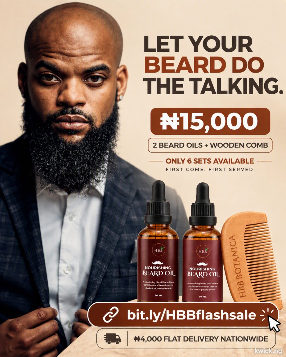 Nourishing Beard Oil and Comb Combo (30ml X 2) and a wooden beard comb