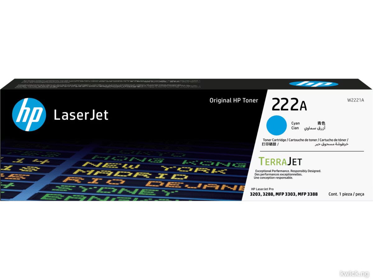 HP 222A Cyan Original LaserJet Toner Cartridge