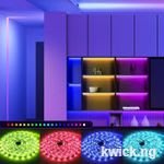 5M RGB LED Strip Tape Light APP + Remote Control USB Powered Waterproof for TV Backlight Bedroom Gaming Room Home Decor