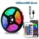 15M Smart Cabinet Lighting Bedroom LED Strip Light, Supports App And Remote Control, Features RGB Color-Changing Function