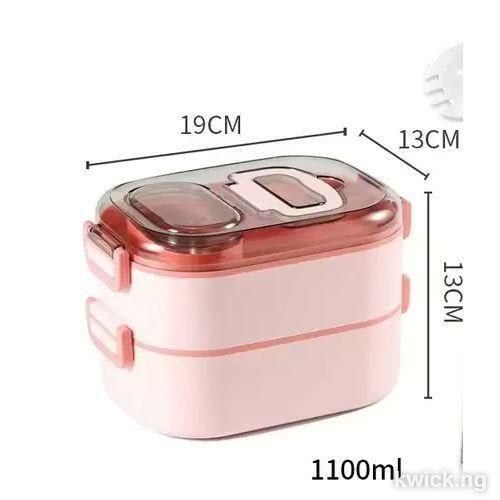 Children Double Stainless Steel Compartment Lunch Box