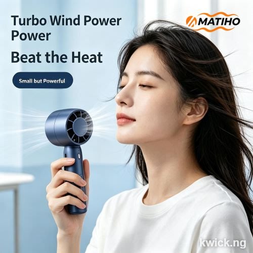 MATIHO Portable Spray Mist Cooling Fan USB Rechargeable Handheld Mini Fan with Detachable Base, Personal Desk Air Cooler for Home Office Outdoor Travel