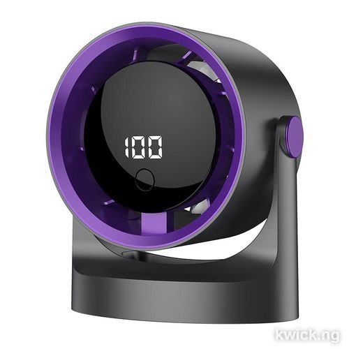 Synzida Multi-Scene Desktop Air Circulator, 360° Adjustable Angle Portable Cooling Air Device with Digital Power Display, Built-In Charging Supply Wall Hanging & Tabletop Dual Use Quiet Cooler for Home Office Dormitory