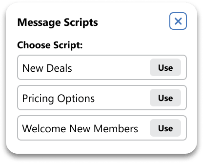 Scripts for creating a message